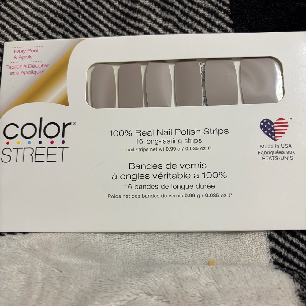 Color Street Elegant Grey Nail Strips AMAZING GREIGE